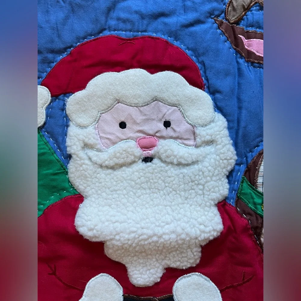 Santa and Reindeer Holiday Quilt